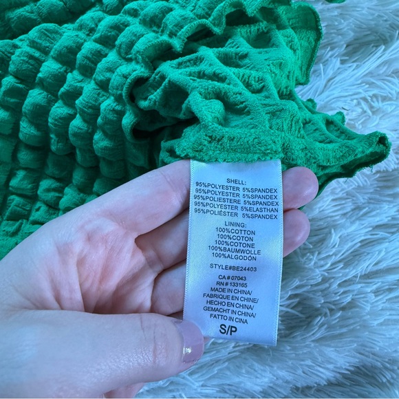 Anthropologie Green Textured Blouse - Picture 9 of 11